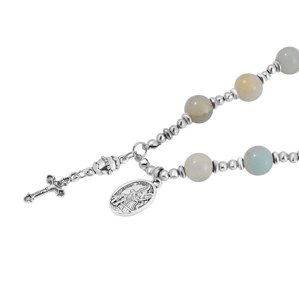 Mehrfarbige Amazonit-Halskette, 45+5 cm - 180 ct. image number 4