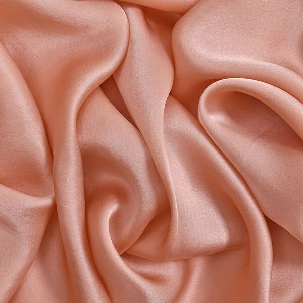 LA MAREY 100% Maulbeeren-Seidenschal, Satin, 52x170 cm, pfirsich image number 4