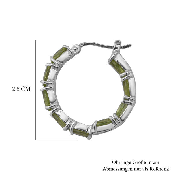 Nat&uuml;rliche Peridot-Creolen in Silber, 8,64 ct. image number 4