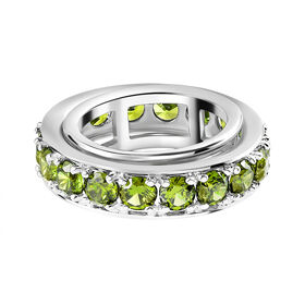Peridot Zirkonia Ring Nickelfreies Messing platiniert (Größe 21.00)