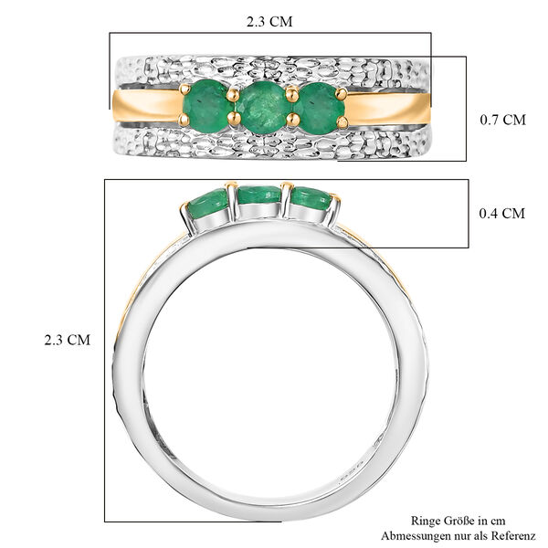 Zweifarbiger Kagem sambischer Smaragd Ring - 0,54 ct. image number 6