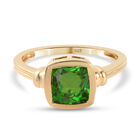 Triplett Quarz Solitär Ring 925 Silber vergoldet (Größe 16.00)