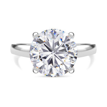 Moissanit Ring, 925 Silber rhodiniert (Gr&ouml;&szlig;e 16.00) ca. 6.00 ct