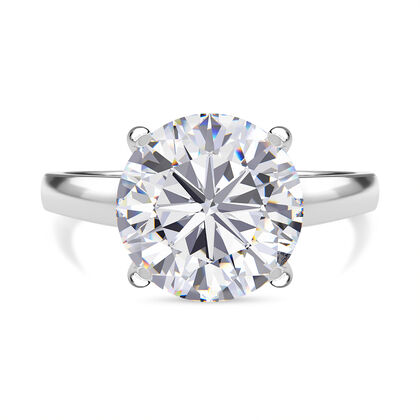 Moissanit Ring, 925 Silber rhodiniert (Gr&ouml;&szlig;e 16.00) ca. 6.00 ct