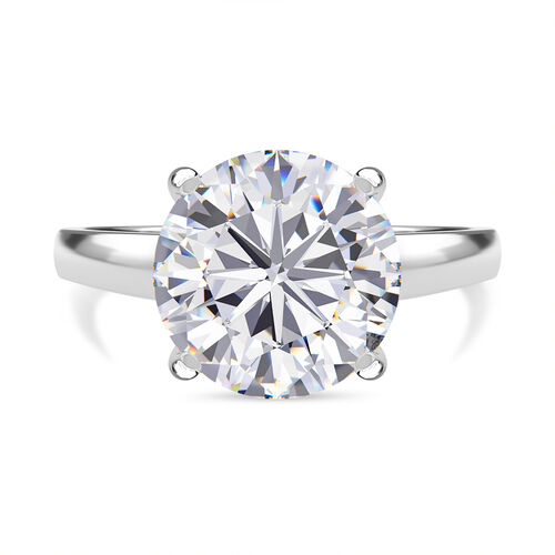 Moissanit Ring, 925 Silber rhodiniert (Größe 16.00) ca. 6.00 ct image number 0