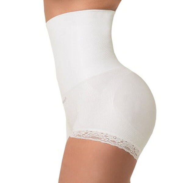 SANKOM Damen Haltungskorrektur Panty mit Spitze Shapewear, Gr&ouml;&szlig;e XXL, Wei&szlig;  image number 1