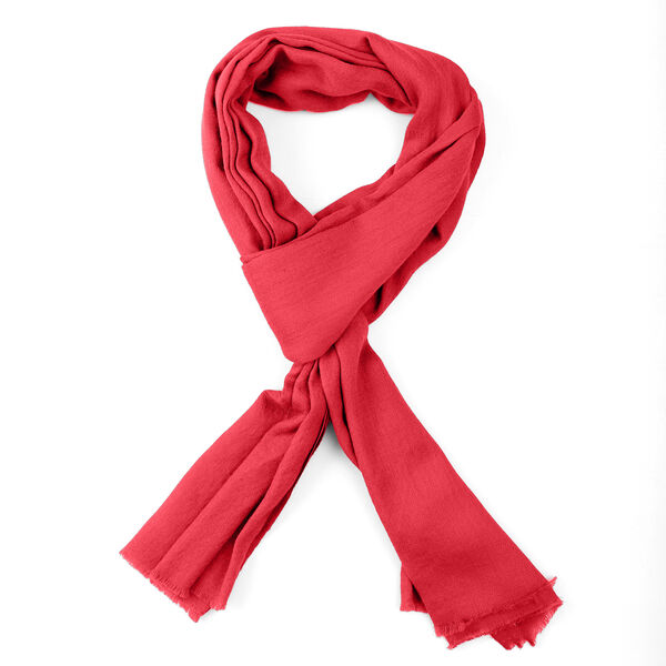 LA MAREY luxuri&ouml;ser und weicher Schal aus 100% Kaschmirwolle, 70x195 cm, Rubinrot image number 6