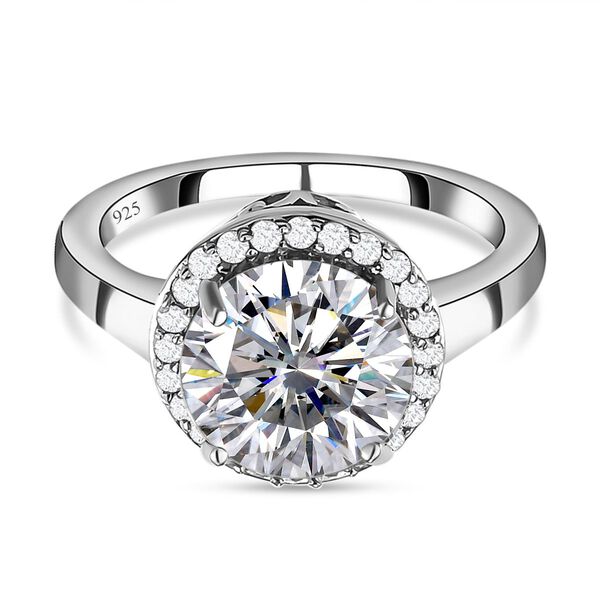 Golconda Diamant-Topas Ring, 925 Silber platiniert  ca. 3,65 ct