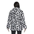 TAMSY - Kunstfell Jacke mit Reißverschluss, Schneeleopard Muster, Größe M 102x76x58 cm, Schwarz und Weiß image number 7