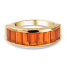 Purpurroter Feueropal-Ring, 925 Silber Gelbgold Vermeil (Gr&ouml;&szlig;e 18.00) ca. 1,45 ct