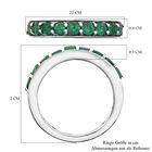 AAA sambischer Smaragd-Half-Eternity-Ring, 925 Silber platiniert, 0,78 ct image number 6