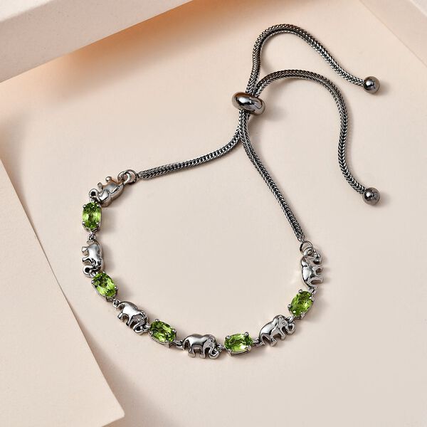 Flexibles Peridot Armband, 25,5 cm - 2,30 ct. image number 8