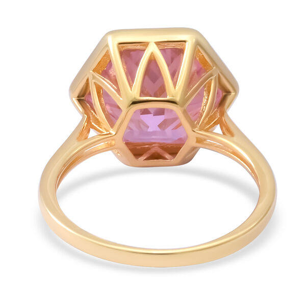 LUSTRO STELLA Rosa Zirkonia Ring 925 Silber vergoldet  ca. 11,86 ct image number 4