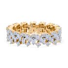 LUXURIANT DIAMOND - Lab Grown Diamant SI-GH SGL zertifiziert Ring, 925 Silber 750 Gelbgold Vermeil (Größe 18.00) ca. 1,00 ct