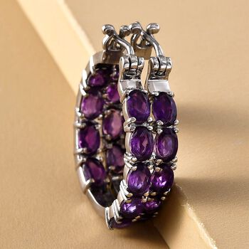 Afrikanische Amethyst-Inside-Out-Creolen