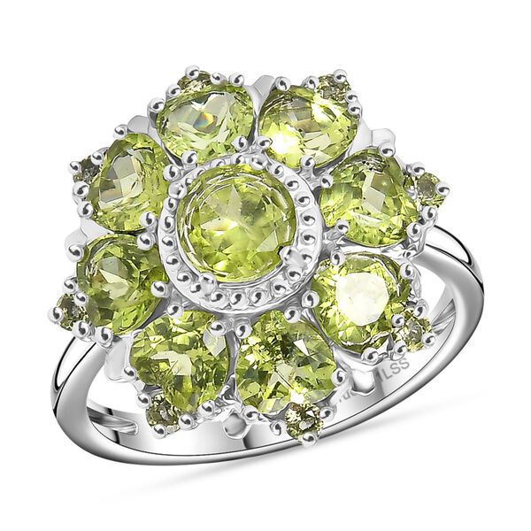 Nat&uuml;rlicher Peridot Ring 316L Edelstahl (Gr&ouml;&szlig;e 18.00) ca. 5.33 ct image number 4