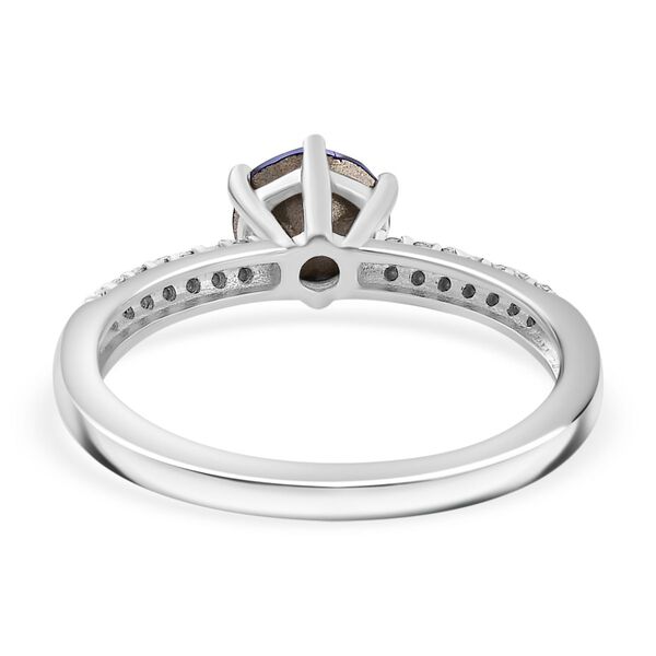J Francis gefertigt mit SWAROVSKI- Weißer und Tansanit Swarovski Kristall Ring image number 6