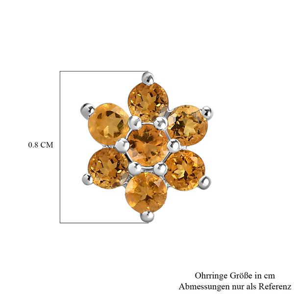 Citrin-Ohrringe, 925 Silber ca. 0,63 ct image number 5