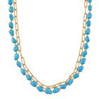 Blauer Howlit Halskette ca. Flexibles cm Standard gelb vergoldet ca. 130,00 ct.
