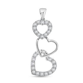 Lustro Stella Weißer Zirkonia Anhänger 925 Silber rhodiniert