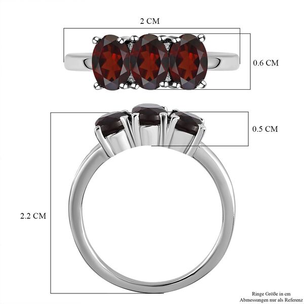 Roter Granat Ring, Edelstahl (Gr&ouml;&szlig;e 16.00) ca. 1,60 ct image number 7