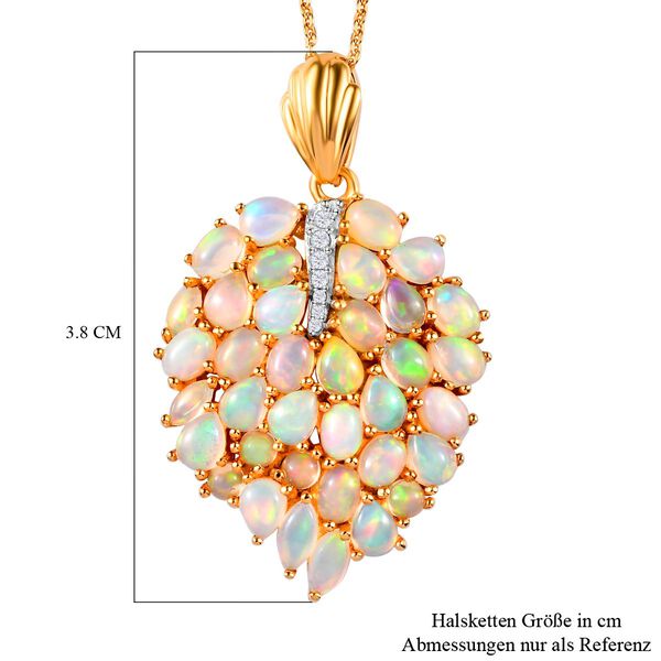 Nat&uuml;rlicher, &auml;thiopischer Welo Opal-Anh&auml;nger mit Kette, 50 cm - 3,16 ct. image number 6