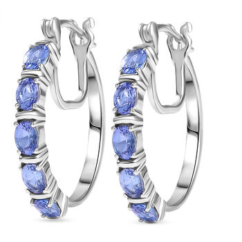 D'Joy Tansanit Ohrringe 925 Silber rhodiniert ca. 1,86 ct.