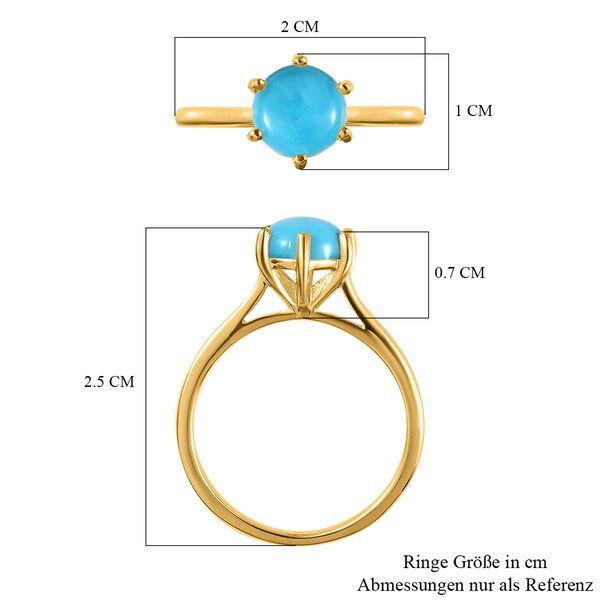 Amerikanischer, nat&uuml;rlicher Sleeping Beauty T&uuml;rkis-Ring - 1,15 ct. image number 7