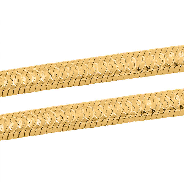 Fischgr&auml;ten-Kette 50 cm in vergoldetem 925 Silber image number 1