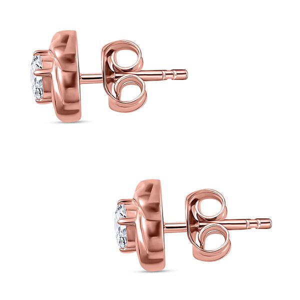 Moissanit Schmuckset, 925 Silber 750 Roségold Vermeil - 0,75 ct. image number 8