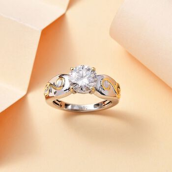 Zweifarbiger Moissanit Ring - 1,72 ct.