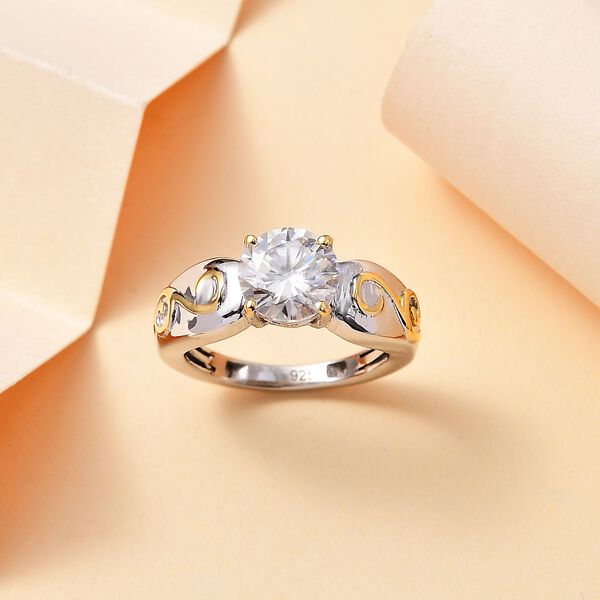 Zweifarbiger Moissanit Ring - 1,72 ct. image number 2