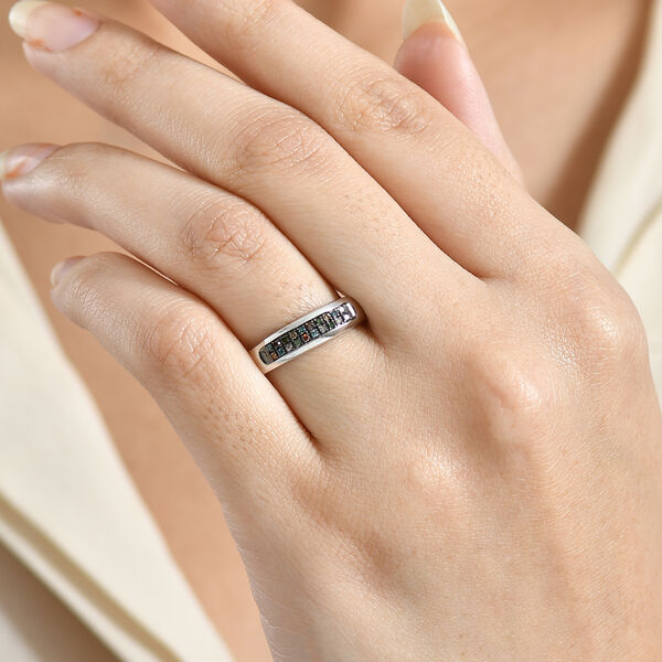 D'Joy Mehrfarbiger Diamant Ring 925 Silber rhodiniert (Größe 17.00) ca. 0.12 ct image number 3