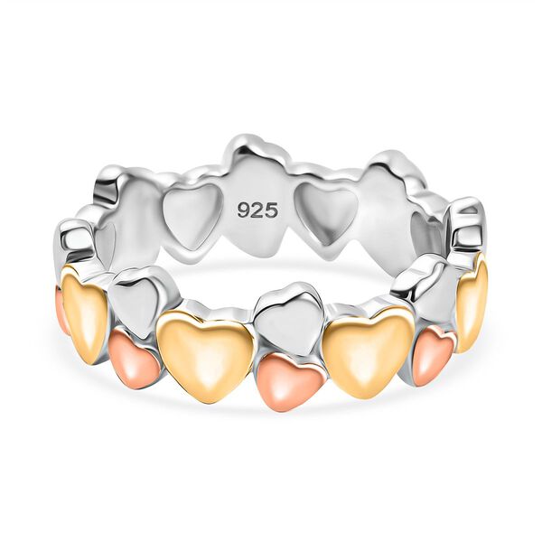 Dreifarbiger Herz-Bandring image number 0