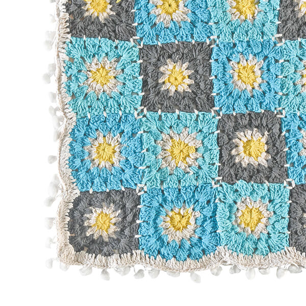 2er-Set, handgeh&auml;kelte Kissenbez&uuml;ge mit Rei&szlig;verschluss aus H&auml;kelgarn, Himmelblau image number 4