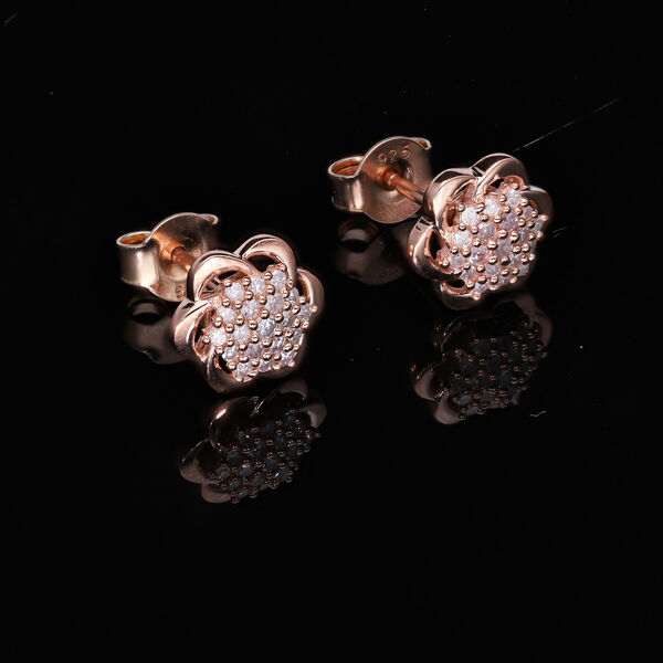 Natürliche rosa Diamant-Ohrringe - 0,25 ct. image number 2