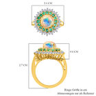Natürlicher, äthiopischer Opal und Smaragd-Ring - 2,48 ct. image number 6