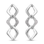 Weißer Kristall, Ohrringe 1.00 ct