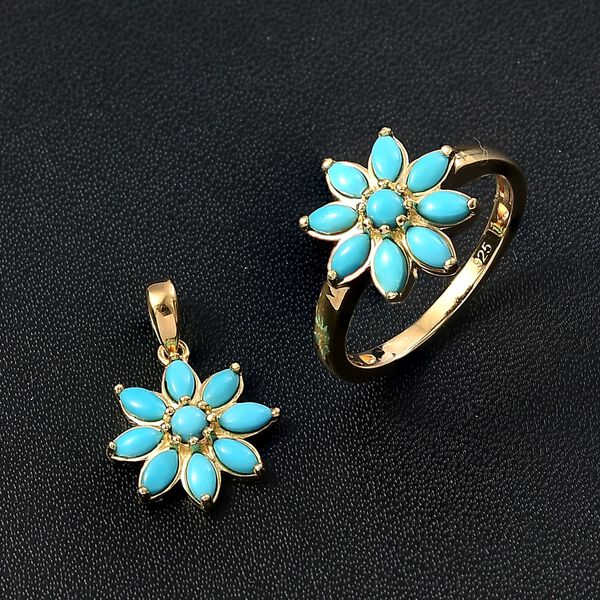 Sleeping Beauty T&uuml;rkis Schmuckset - 1,52 ct. image number 1