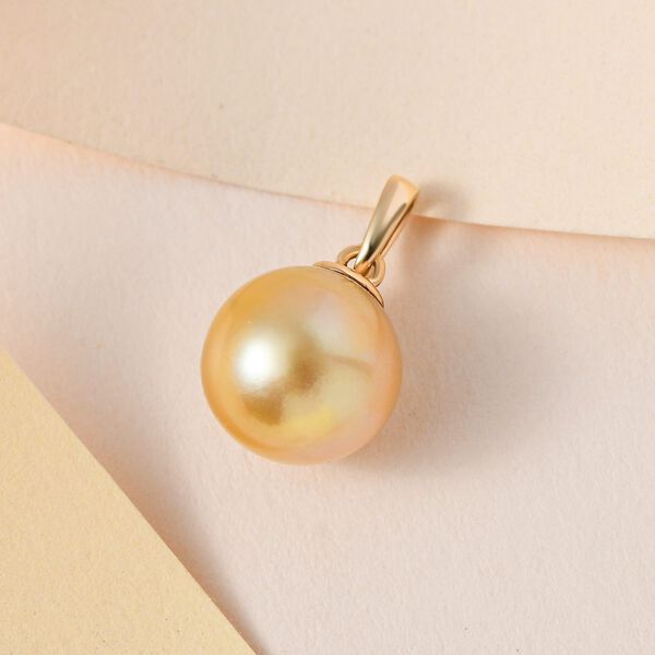 ILIANA 9-10 mm AAA goldener Südseeperlen-Anhänger - 6,49 ct. image number 3
