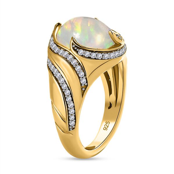 Natürlicher, äthiopischer Welo Opal und Zirkon-Ring - 2,67 ct. image number 4