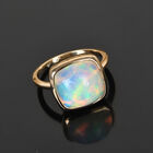 AAA Natürlicher Äthiopischer Opal Solitär Ring 585 Gelbgold image number 1
