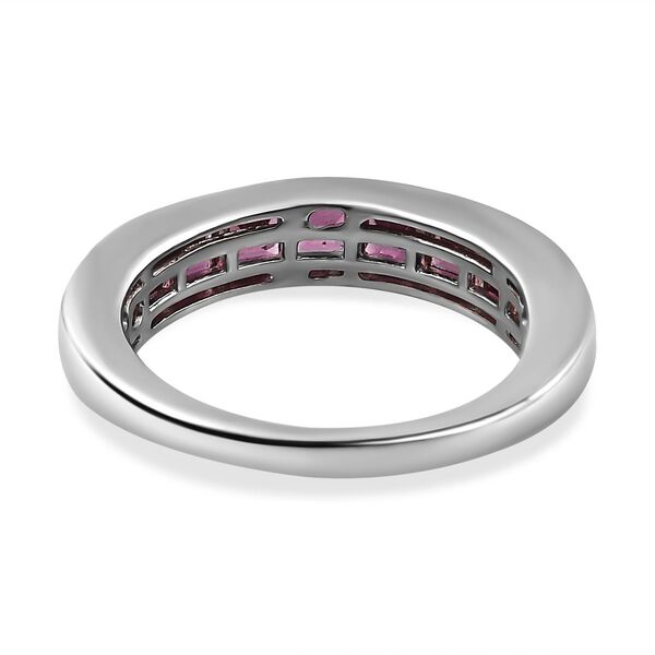 Nat&uuml;rlicher Rhodolith Granat Ring, 925 Silber platiniert, (Gr&ouml;&szlig;e 21.00) ca. 1.73 ct image number 6