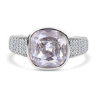 LUSTRO STELLA - Weißer Zirkonia Ring, 925 Silber rhodiniert, (Größe 16.00) ca. 9.02 ct