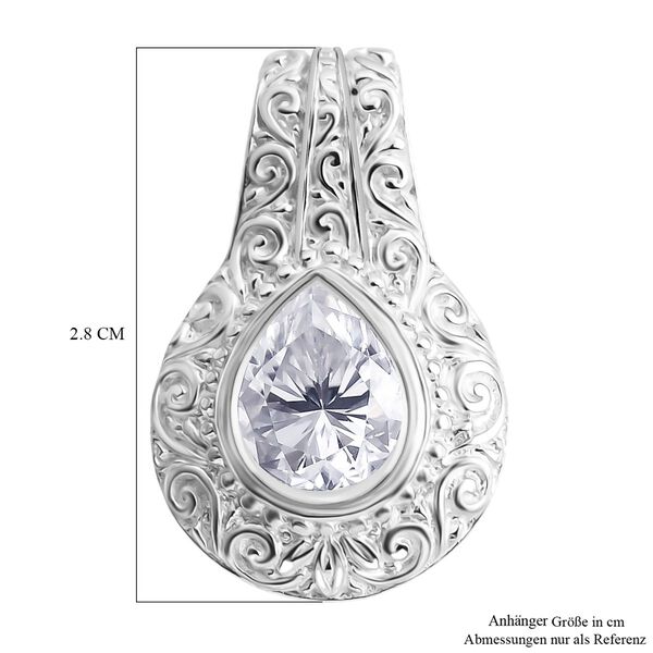 D'Joy Royal Bali Tropfenschliff Moissanit Ringe und Anh&auml;nger in 925 Silber image number 9