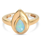 Natürlicher Äthiopischer Opal Ring 925 Silber vergoldet  ca. 0,65 ct image number 0
