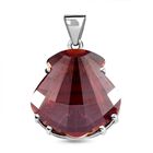 J Francis gefertigt mit SWAROVSKI Roter Magma Swarovski Kristall Anhänger 925 Silber rhodiniert