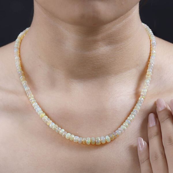 LUXORO AAAA nat&uuml;rliche, &auml;thiopische Welo Opal-Halskette, 45cm - 38,47 ct. image number 7