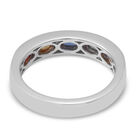 Mehrfarbig Saphir und Zirkon Half Eternity Band Ring 925 Silber Platin-Überzug image number 3