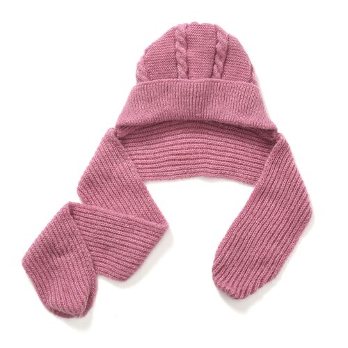 2-in-1 Mützen- und Schalset,Winddicht und Wärmend, Rosa image number 0